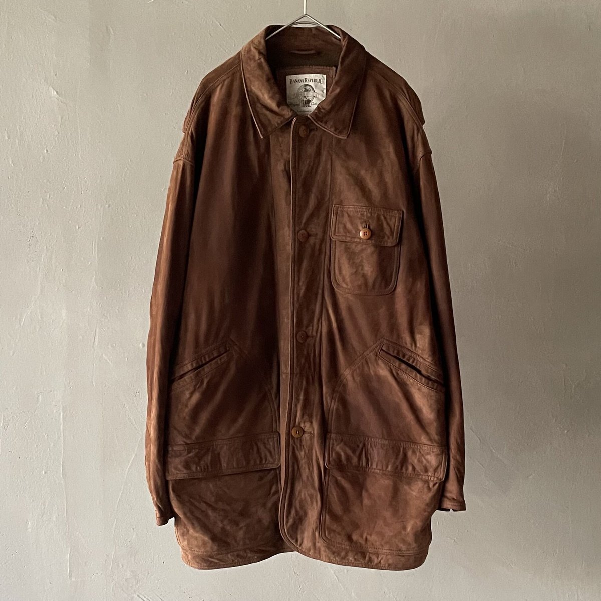 80s Banana republic nubuck leather hunting jack