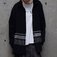 80's embroidery design rayon blend shirt