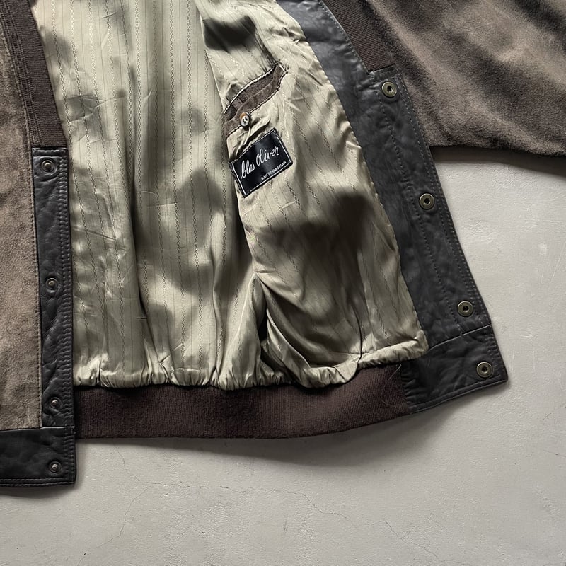 90s〜 Blas oliver leather cardigan Made in Spain 90s〜 Blas oliver leather cardigan Made in Spain