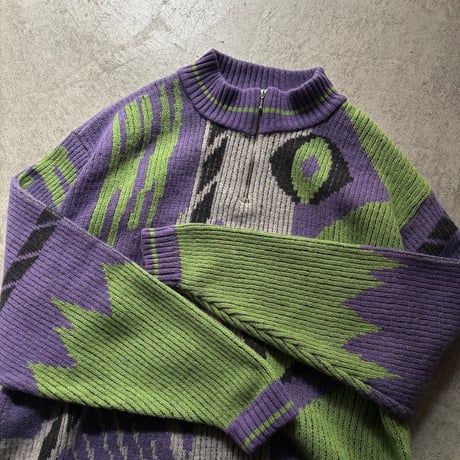 T&C surf designs hawaii half zip design knit