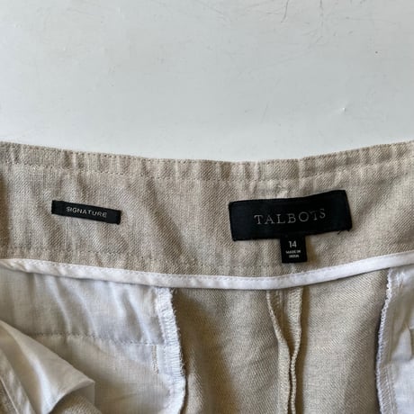 TALBOTS straight silhouette linen pants