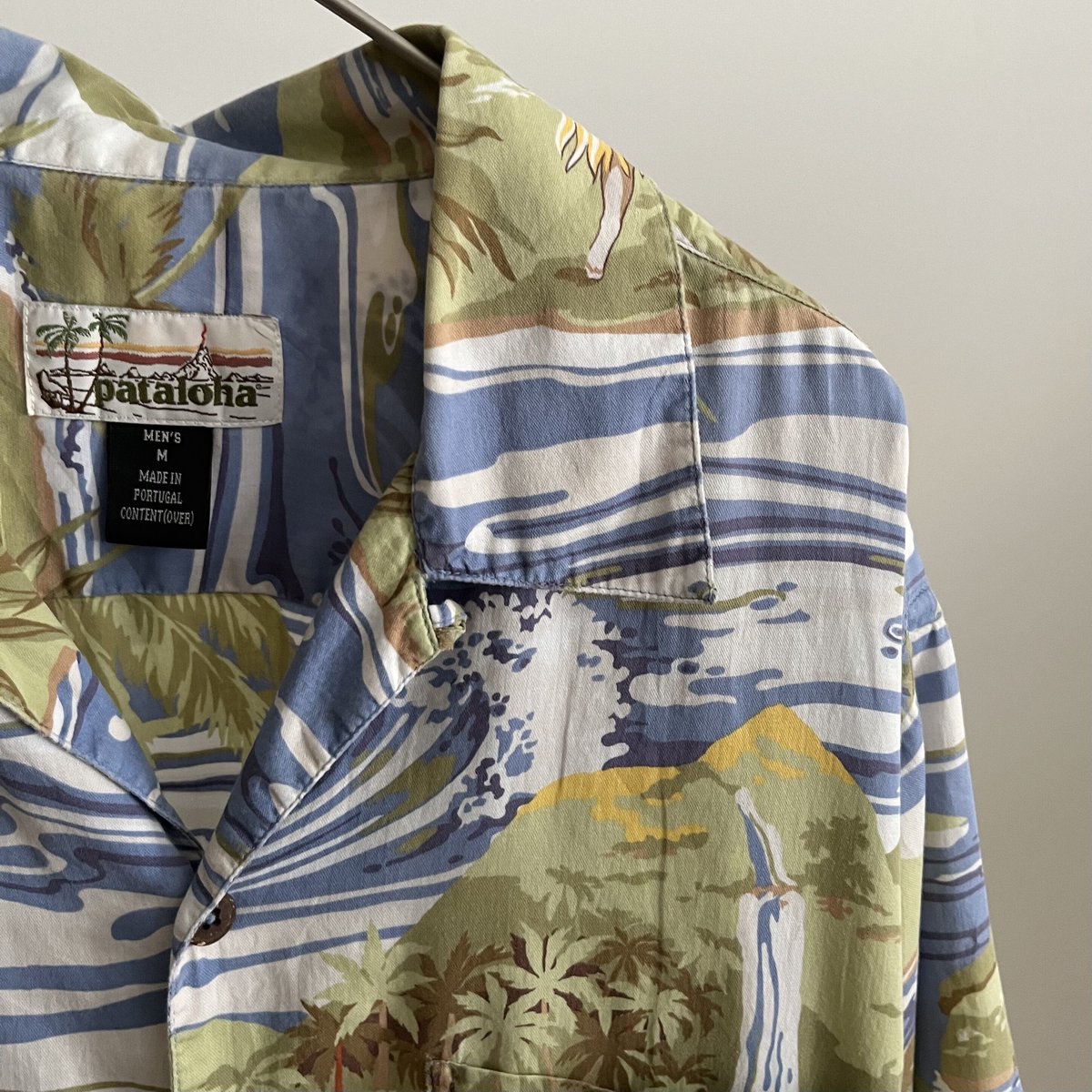 【製造終了品】Patagonia アロハシャツ Pataloha Patagonia (パタゴニア) 00s フラワー&サーフィン柄 パタロハ