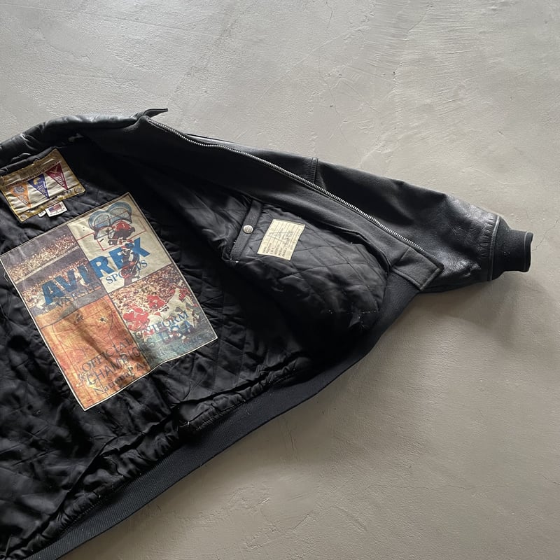 AVIREX スタジャン　USA製 90s 00s レザースリーブ 楽天市場】【中古】AVIREX 90s レザースタジャン ALL STAR AWARD