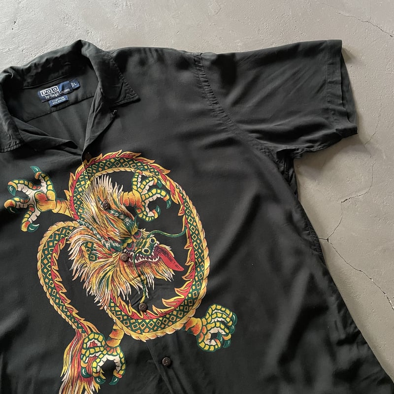 90s Ralph lauren rayon shirt ”Dragon” | sui &