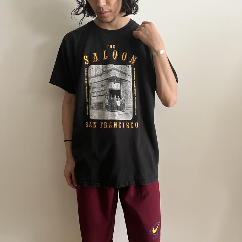 90s The Saloon San Francisco print Tシャツ 90s~ The Saloon San Francisco print tee | sui &