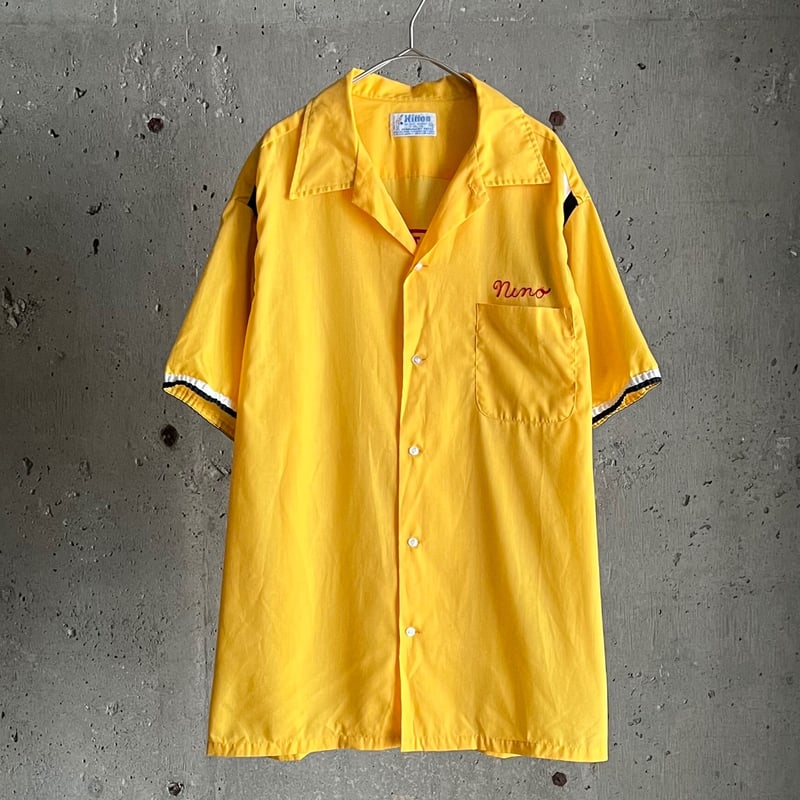 70s Hilton ボーリング シャツ イエロー 古着 アメカジ お洒落 70s〜 Hilton boring shirt | sui & shara
