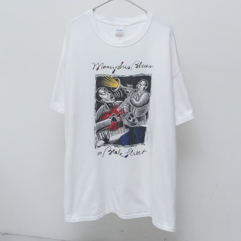 00s Memphis Blues print T-shirt