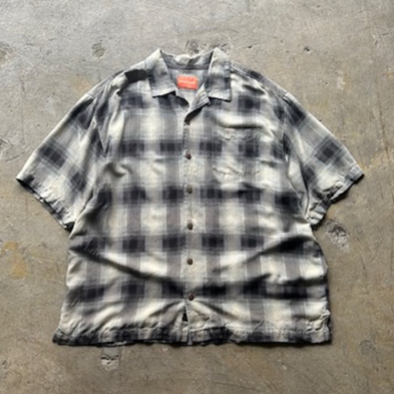 90s Tommy bahama silk ombré check s/s shirt | s