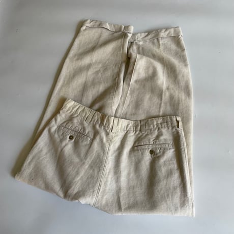 90s SAVANE 2tuck linen slacks