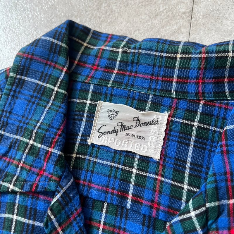 sandy mac donald レーヨンオンブレチェックシャツ 24e2846282290f960b290ddae55c79