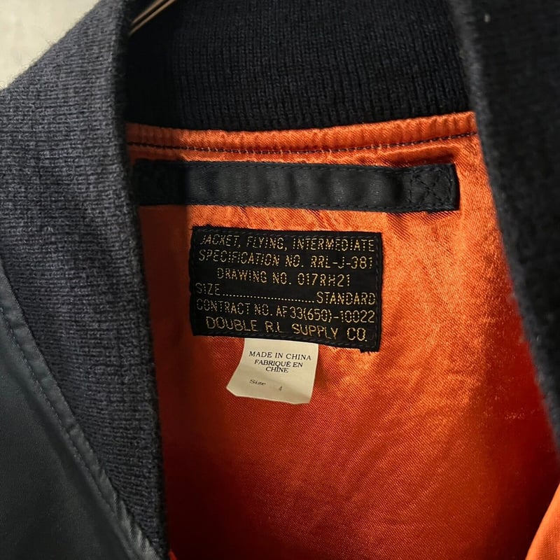 レア　RRL ラルフローレン　フライトジャケット　コットン　デザイン◎ 新品 RRL コットン フライトジャケットウォッシュド オリーブ