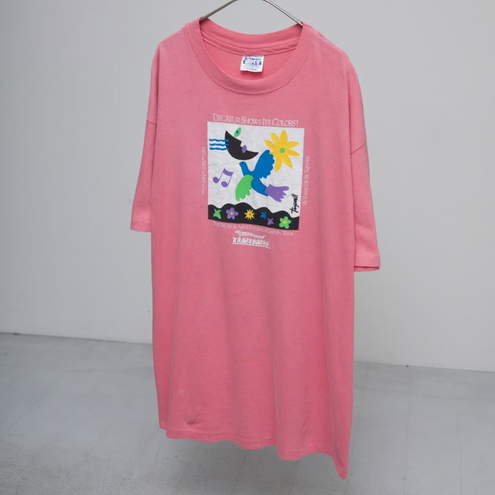アート・デザイン・音楽 FASHION SHOW '90-'91 90s Art festival print T-shirt | sui & shara