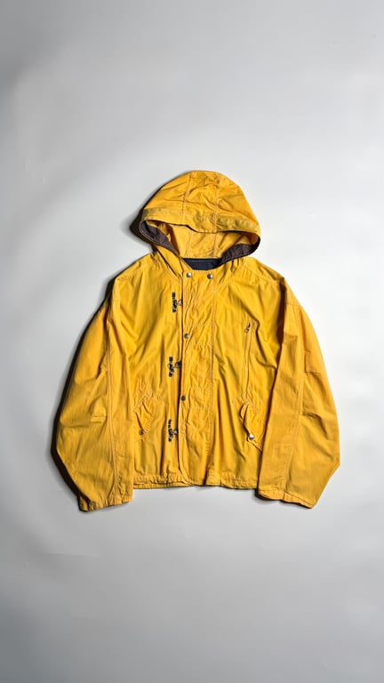 90年代 ナイロンジャケット（90's Hook button cotton/nylon hoodie jacket"Good color"）