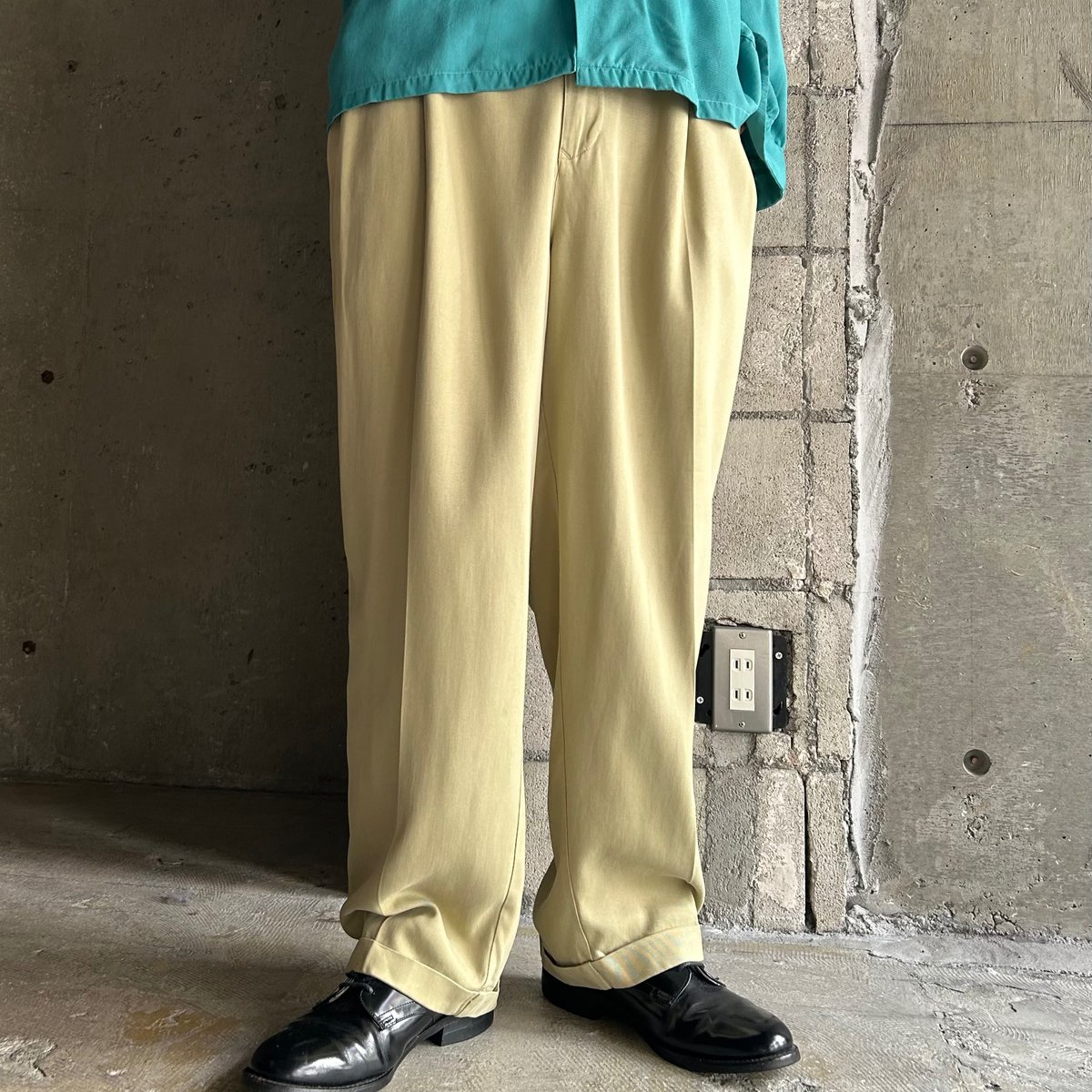 90s  Bahanma RELAX 2タック シルク スラックス 90's~ TommyBahama 2tuck silk slacks 