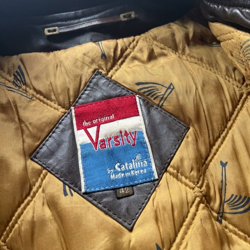 70s〜 Catalina varsity leather jacket | sui & shara