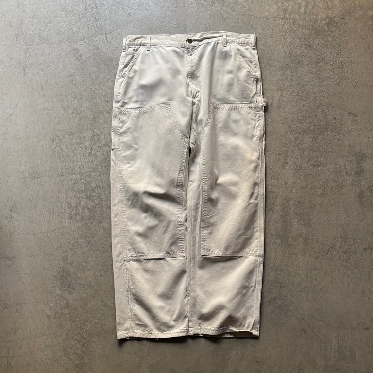 90s Carhartt white denim double knee painter pants｜カーハート