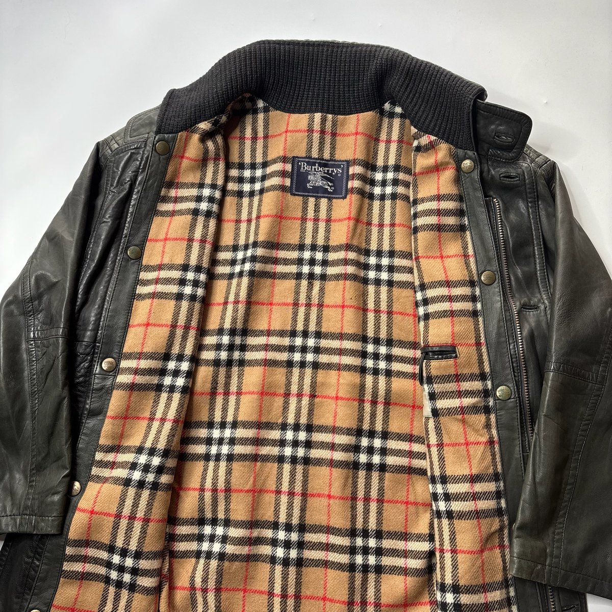 Burberry レザージャケット S size 定価10万 クリスマスツリー特価