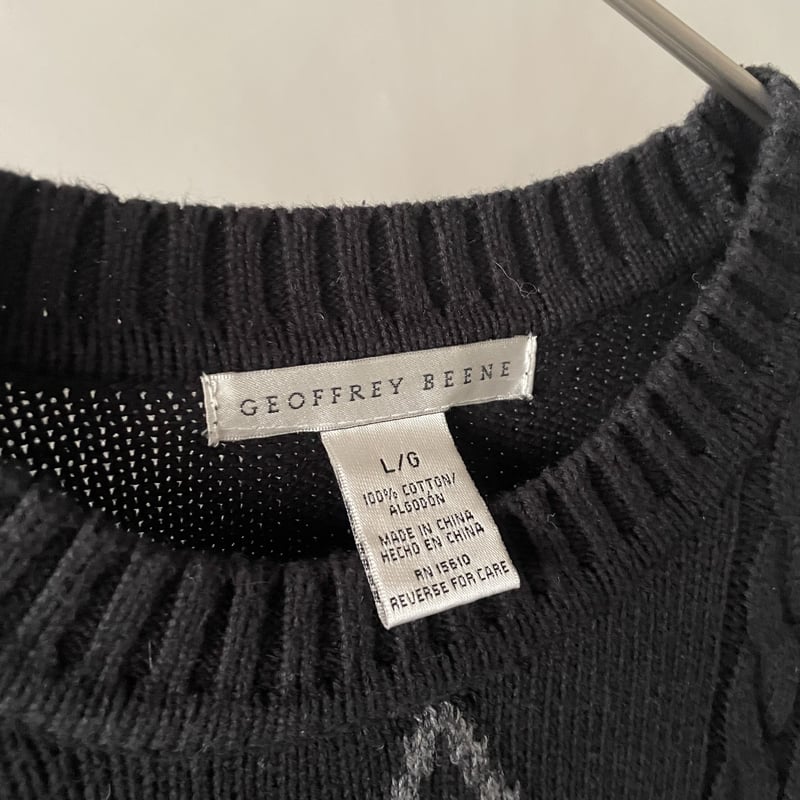90s Geoffrey beene switching design cotton knit...