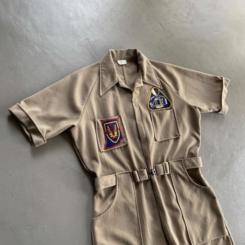 70s Custom wappen polyester jump suit | sui & s