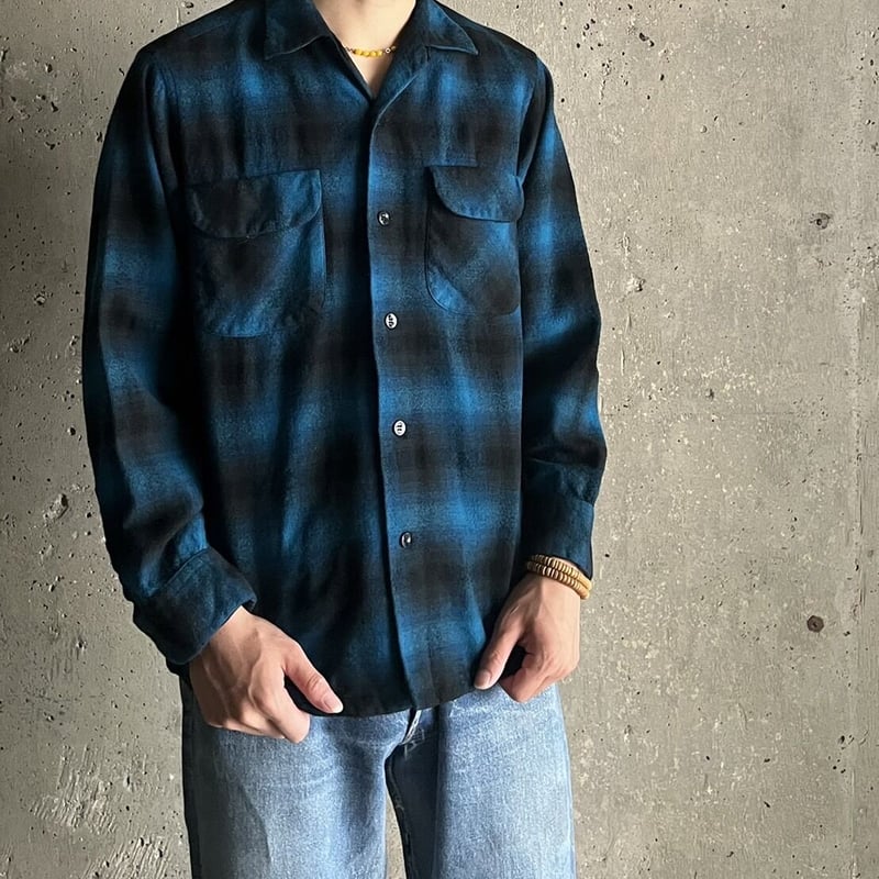 60s Pendleton open collar wool shirt | sui & shara 60s Pendleton open collar wool shirt | sui & shara