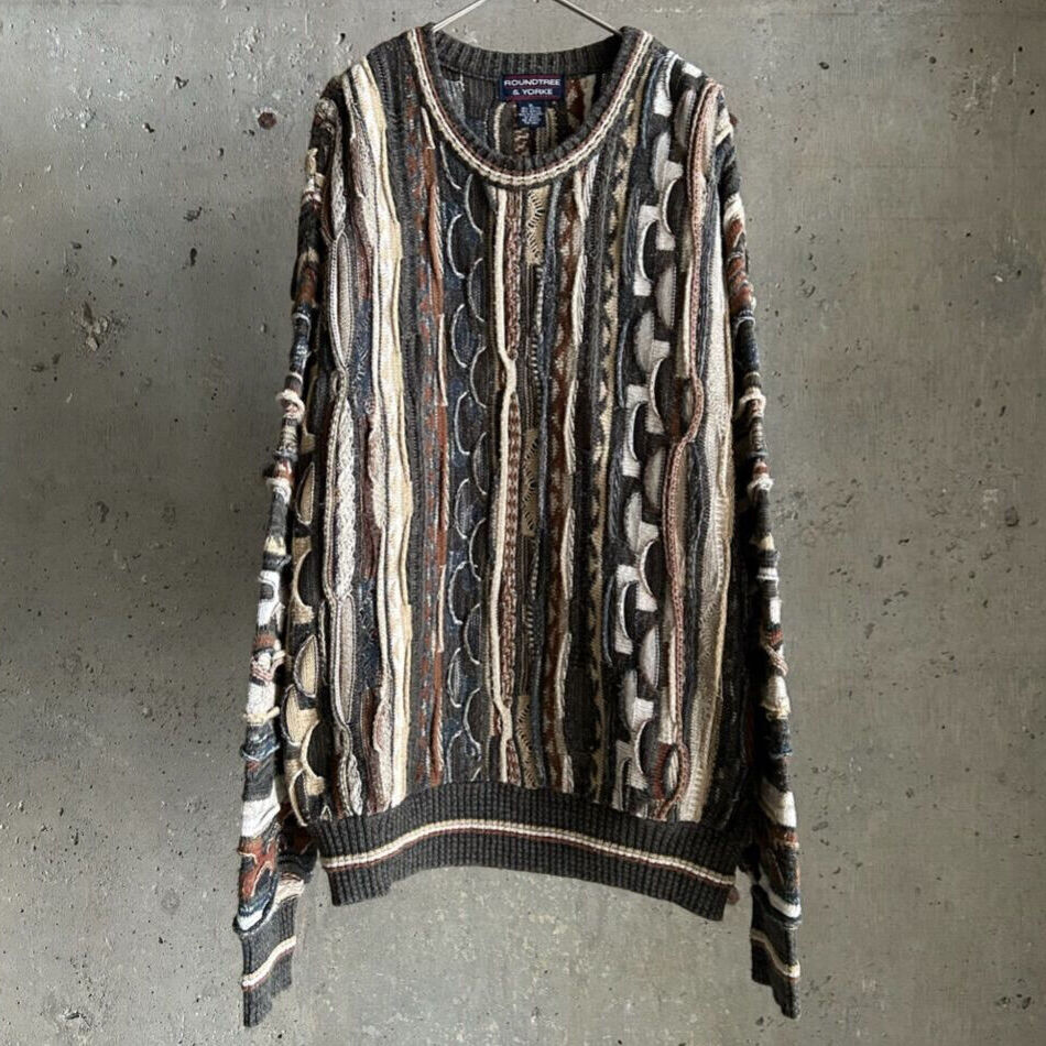 90's ROUNDTREE & YORKE 3D design knit | sui & s 90's ROUNDTREE & YORKE 3D design knit | sui & s