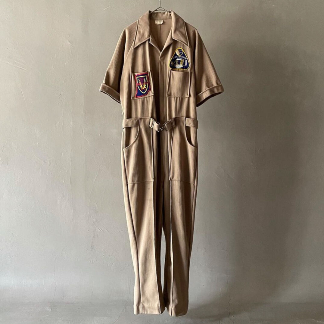 70s Custom wappen polyester jump suit | sui & s