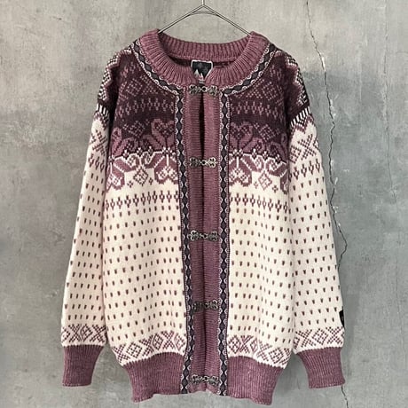 80s~ DALE of Norway Nordic knit cardigan