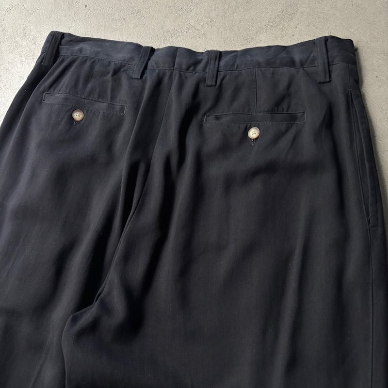  Bahama シルクスラックス 100% SILK 36 黒 90s~ Tommy bahama silk slacks “Black” | sui & s