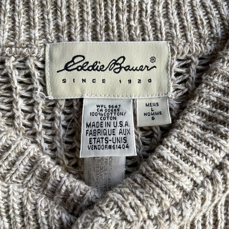 90s Eddie Bauer henry neck cotton knit | sui & 90s Eddie Bauer henry neck cotton knit | sui &