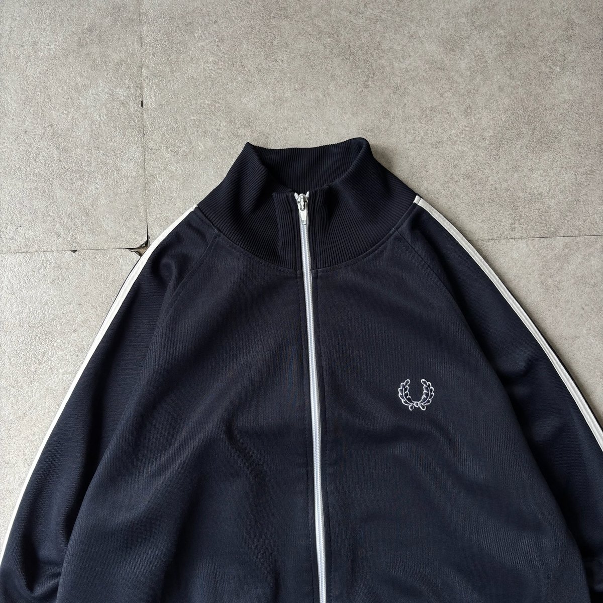 80s ポルトガル製 FRED PERRY トラックジャケット ブラック 復刻 FRED PERRY】80s フレッドペリー トラックジャケット ジャージ