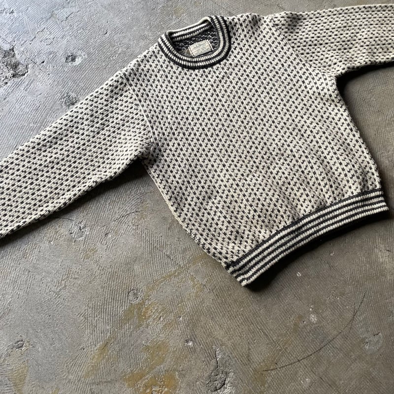 80's L.L.Bean birds eye wool knit | sui & shara