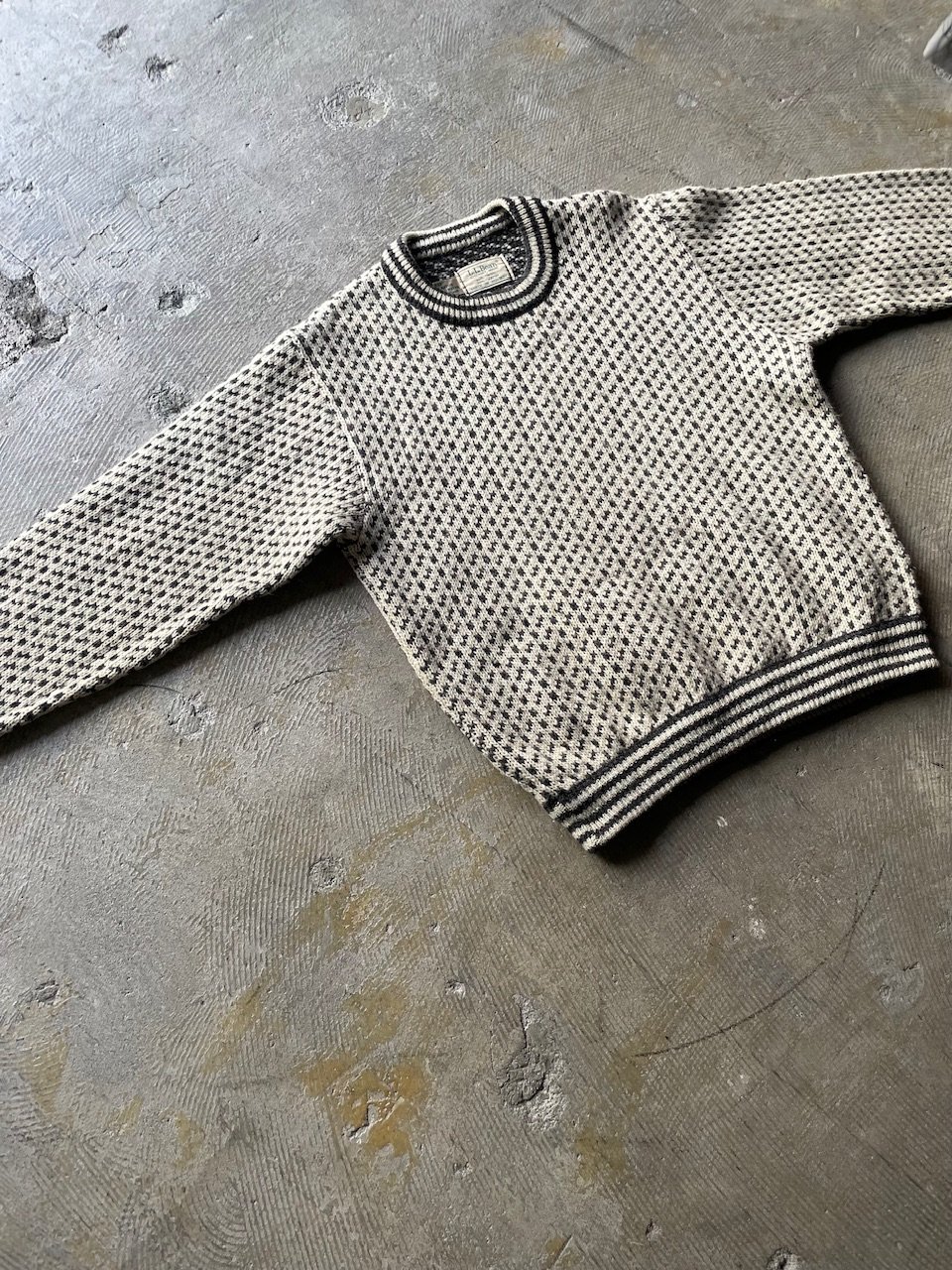 80's L.L.Bean birds eye wool knit | sui & shara