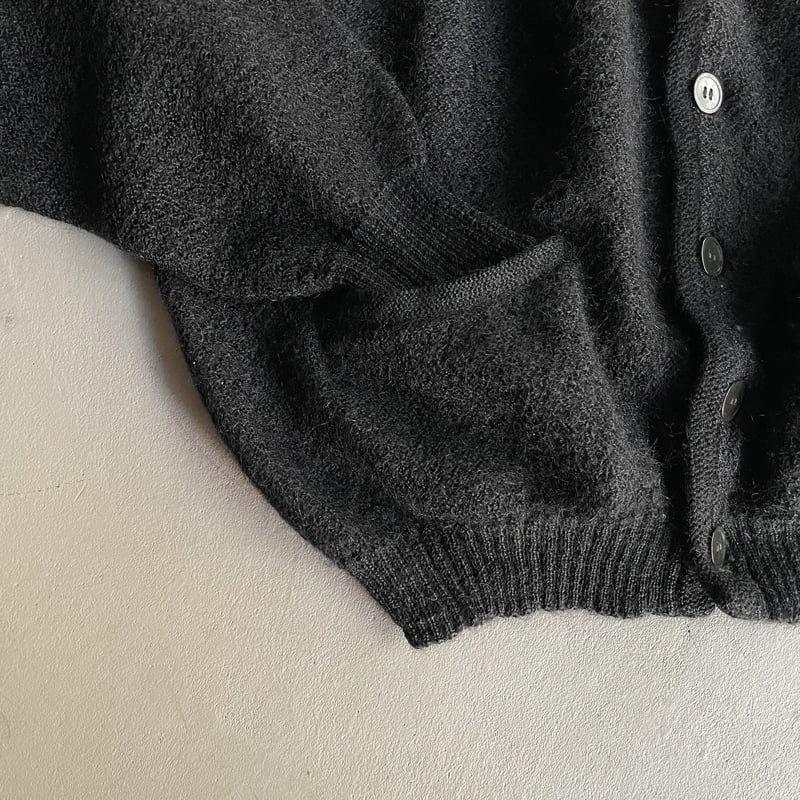 60s~ Mohair knit cardigan ''black'' | sui & shara