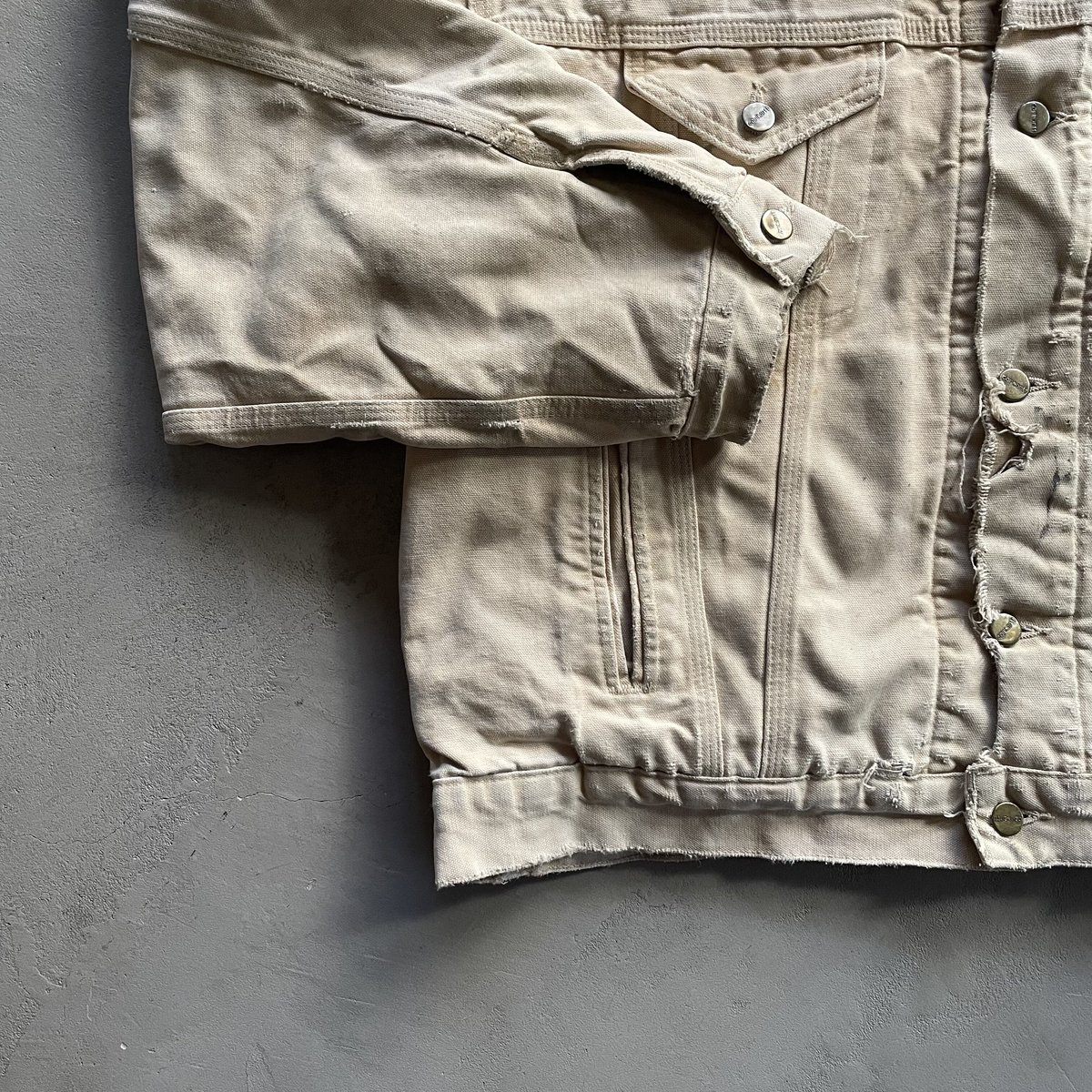 80s~ Carhartt tracker type duck jacket ''damage