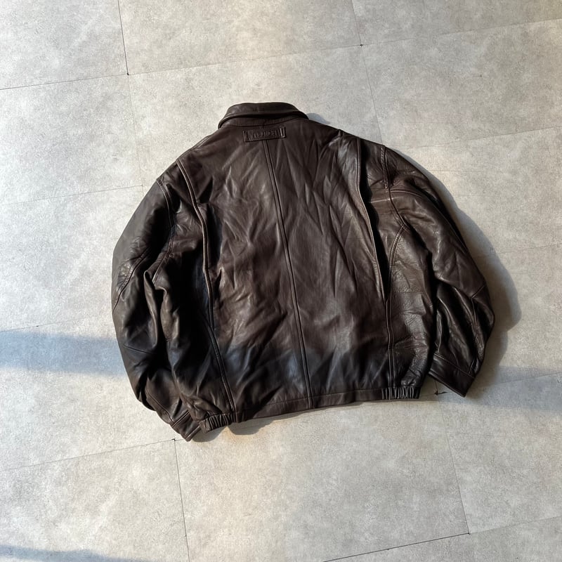 90s NAUTICA swing top type leather jacket | su