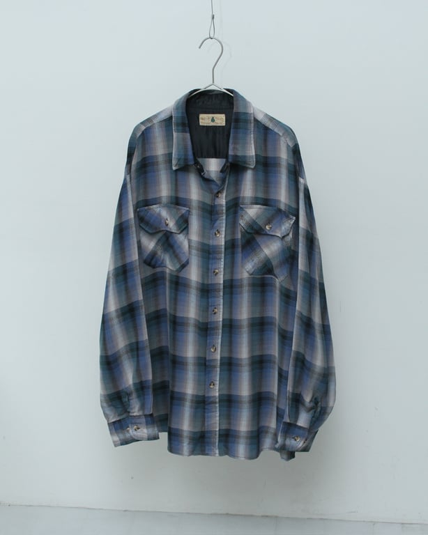 80's~ NORTEWEST TERRITORY plaid pattern L/S shirt