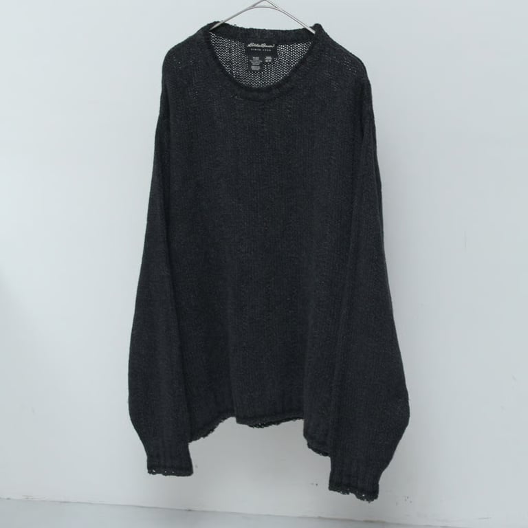 90s Eddie bauer melange knit sweater made in usa｜エディーバウアー