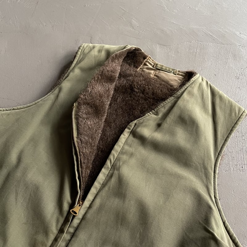 40s us NAVYヴィンテージ軍物　オリーブ デッキベスト　40sTALON 40s us NAVYヴィンテージ軍物 オリーブ デッキベスト 40sTALON