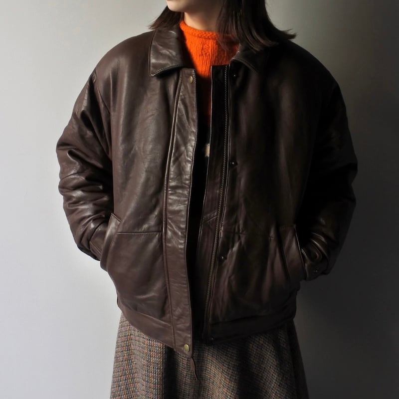 80s〜Eddie Bauer leather down jacket | sui & shara