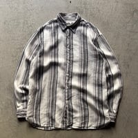 90s Perry ellis Striped linen shirt | sui & shara