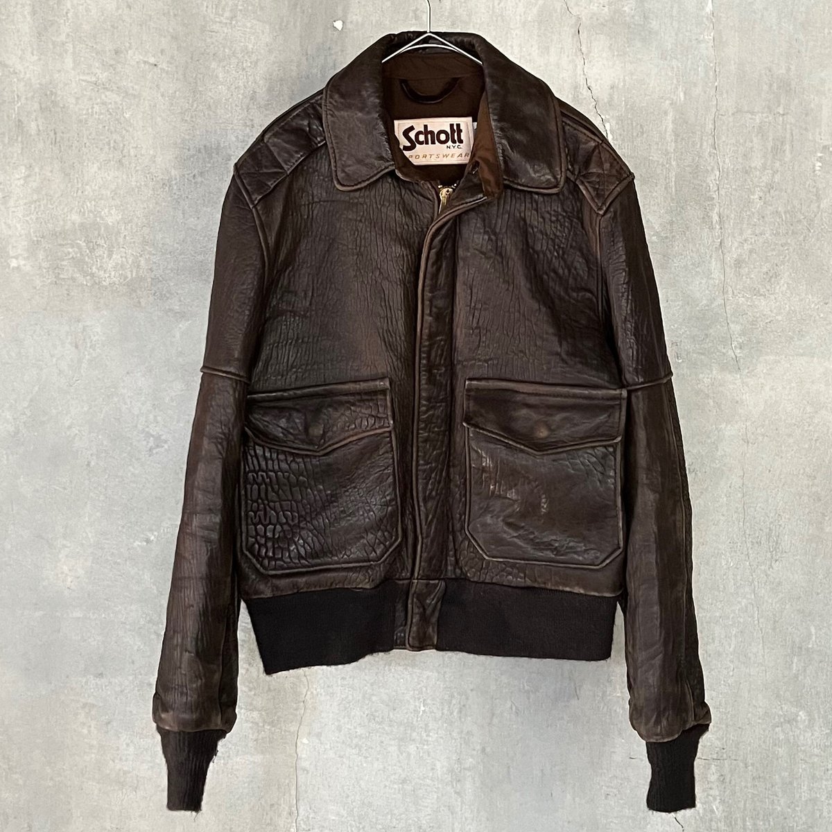 70s Schott A-2 type leather jacket | sui & shara