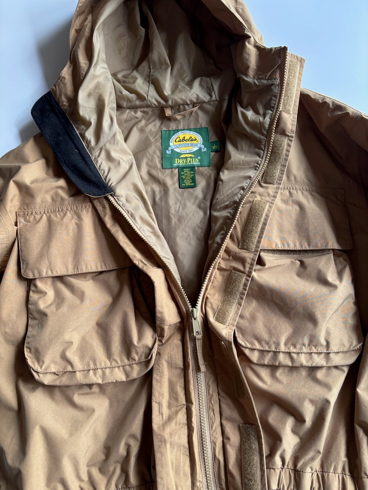 cabelas フィッシングジャケット SST カーキ グリーン M カベラス 緑 グリーン ナイロンジャケット│ヴィテージ古着屋