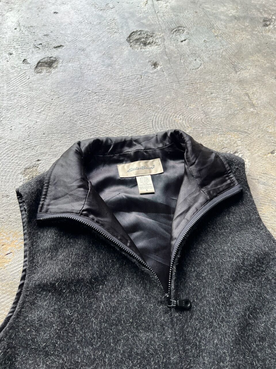 90s Eddie Bauer double zip wool vest | sui & shara