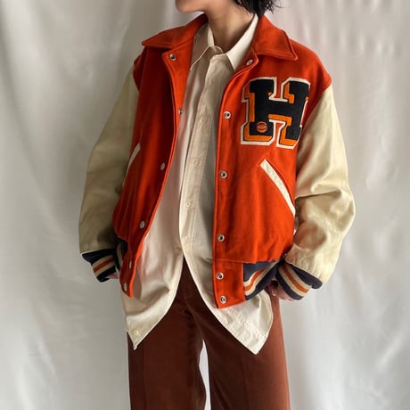 Xgril スタジャン　バーガンディー X-girl エックスガール COLLEGE LOGO STADIUM JUMPER カレッジ