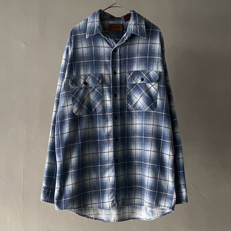 field master 80's USA製 オンブレ チェック シャツ USA製】80s〜90s Fieldmaster オンブレチェックシャツ