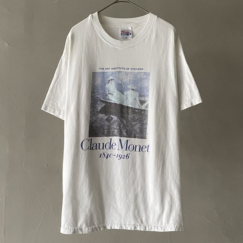 90s ヴィンテージ　クロードモネ　Monet アートTシャツ 90s Claude monet “on the boat” art tee | sui &