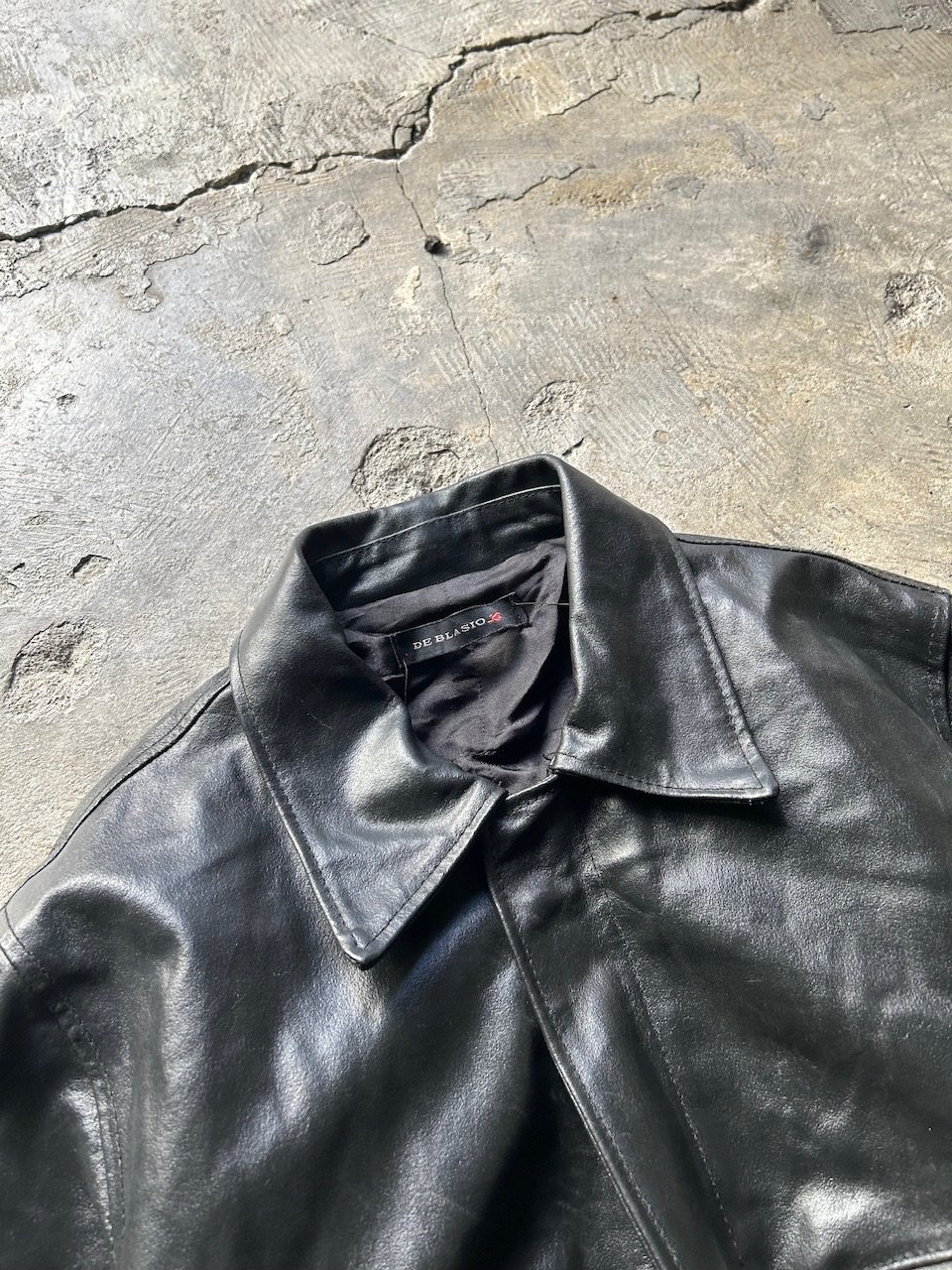 90's~ double zip design leather jacket | sui &
