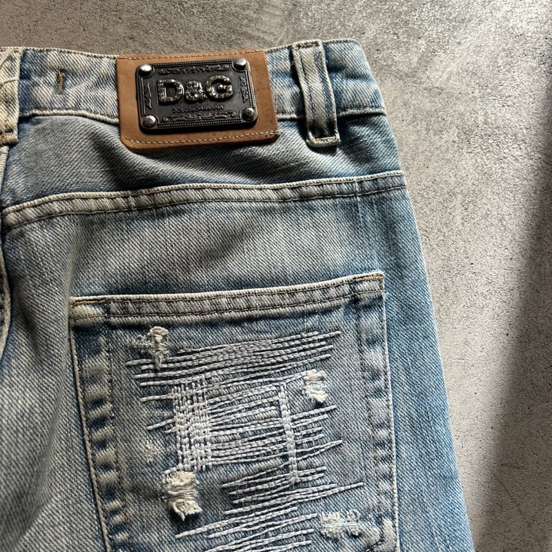 DOLCE & GABBANNA damage design denim pants | su