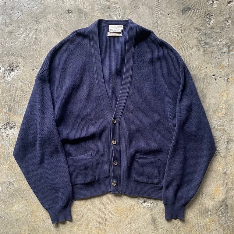 80s LORD JEFF cotton knit cardigan