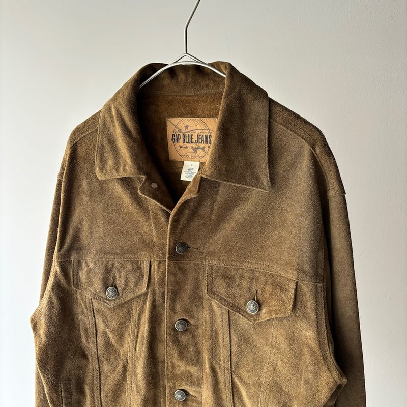 ク*ケ様 00s old gap 3rd suede leather track 00s Gap suede leather tracker jacket | sui & s